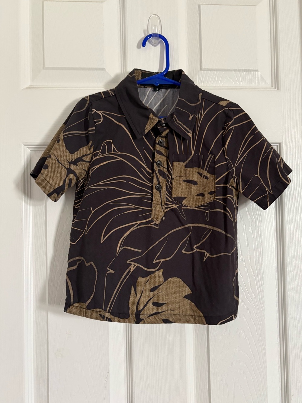 Lexbreezy Boys Shirt in Black and Tan